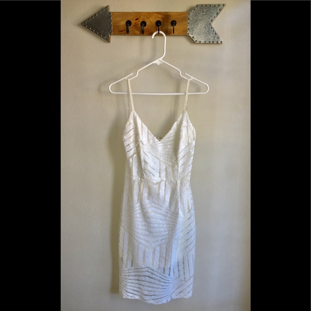 White Sequins Dress